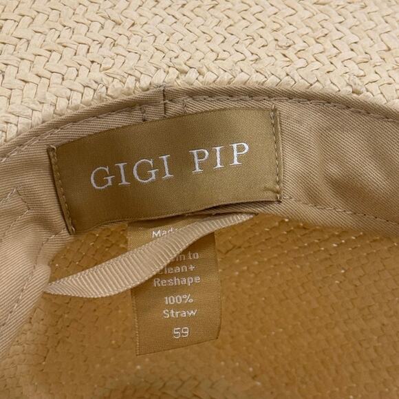 Gigi Pip 100% Straw Head Size 58 Summer Boho‎ Old Money Bali main image 4
